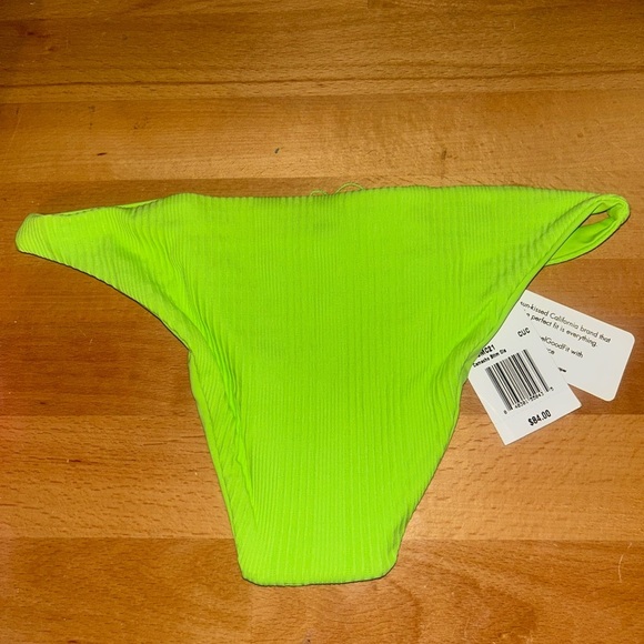 L*Space Camacho Classic Bikini Bottom Ribbed Cucumber Green Womens Size XS - Picture 4 of 6